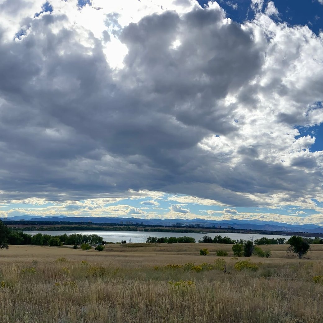 The reservoir and open prairie at Cherry Creek State Park